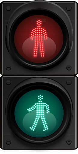 交通信号灯行人指示图