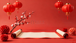 新春佳节喜庆布置装饰设计素材