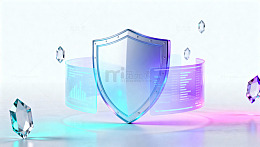 科技防护水晶盾图形设计