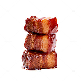 美味红烧肉堆叠美食摄影