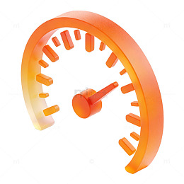 橙色调速表图标设计元素