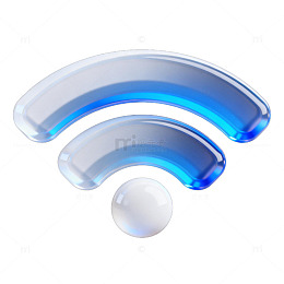 玻璃质感WiFi信号图标设计