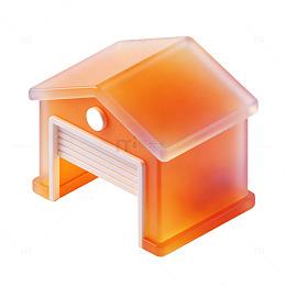 卡通风格小屋模型设计素材