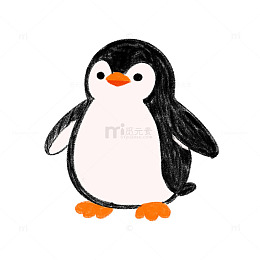 手绘可爱企鹅
