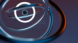 科技感旋转图形抽象背景