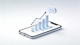 科技风智能手机数据分析图