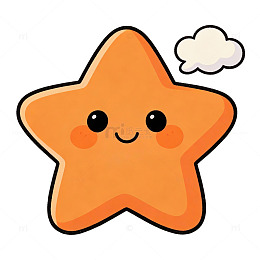 卡通风格星星头像设计元素