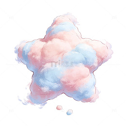 水彩梦幻云朵插画设计素材