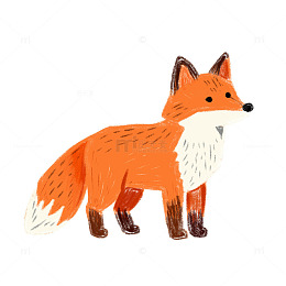 手绘简约狐狸