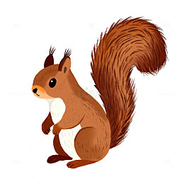 手绘松鼠简笔画
