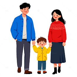 幸福的一家三口