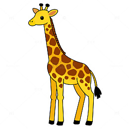 手绘可爱长颈鹿