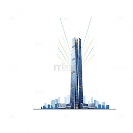 城市高楼插画现代建筑素材