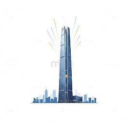现代都市高楼插画