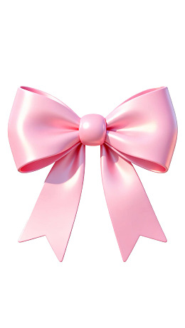 粉色缎面蝴蝶结特写图片