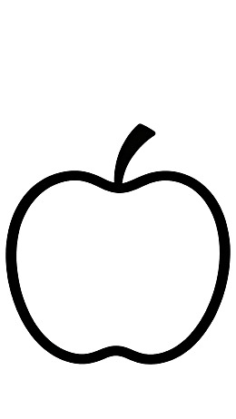 简洁苹果轮廓图图片