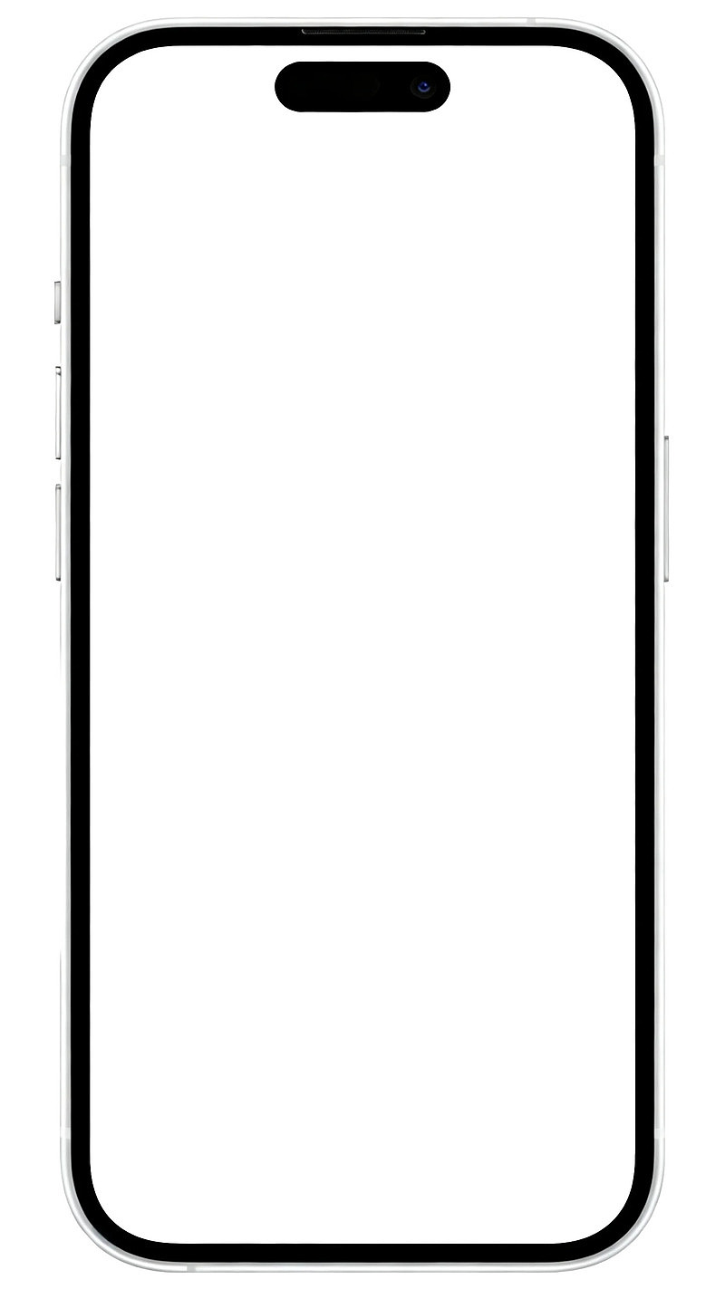 白色背景上的智能手机轮廓图