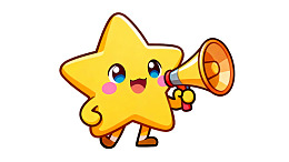 卡通黄色星星手持喇叭