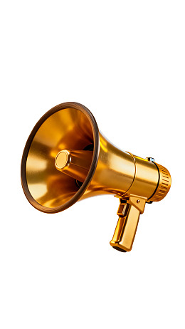 金色扩音器特写图片