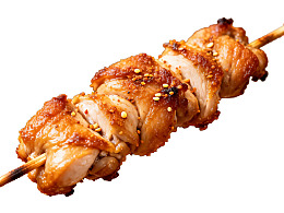 烤鸡肉串撒芝麻图片