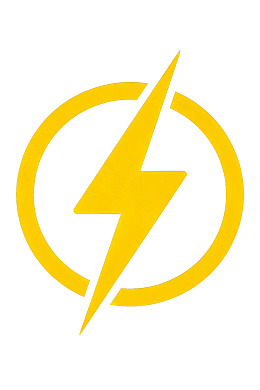 黄色闪电标志图标图片