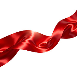 红色丝带飘逸流动图片