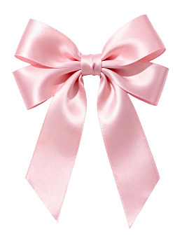 粉色缎面蝴蝶结特写图片