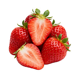 新鲜草莓堆叠特写图片