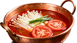 铜锅番茄菌菇汤图片