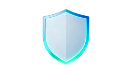蓝色渐变盾牌图标图片