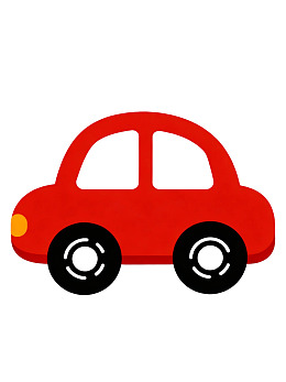 红色卡通小汽车图案图片