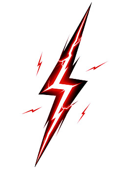 红色闪电图案设计图片