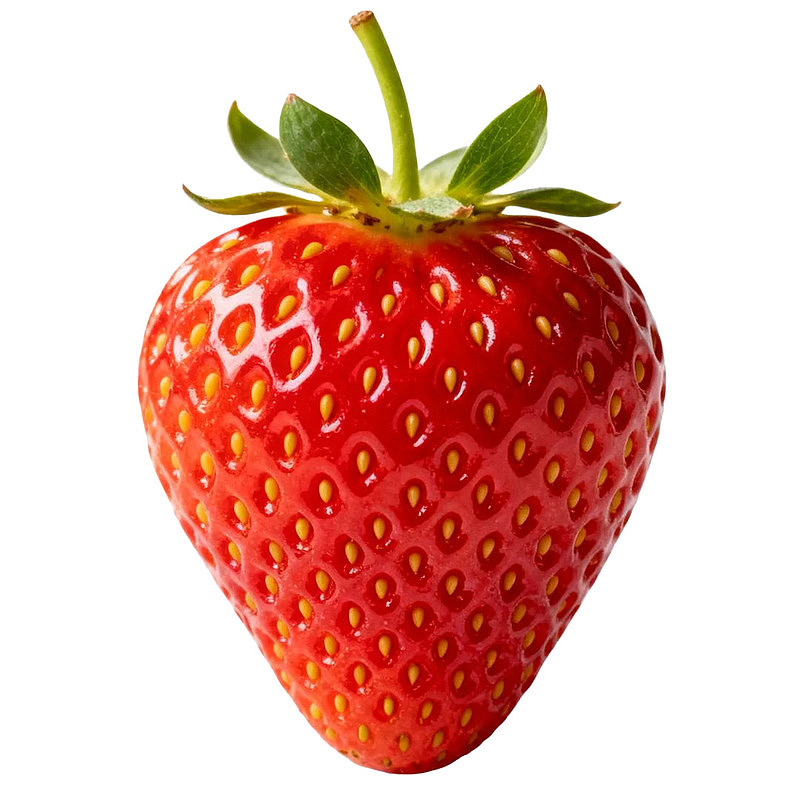 一颗新鲜的红色草莓图片