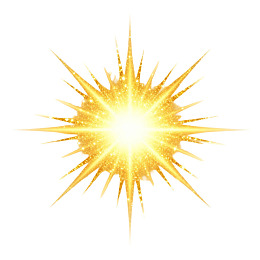 金色光芒四射的爆炸效果