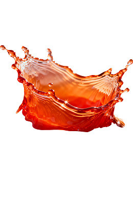 橙色液体飞溅瞬间图片