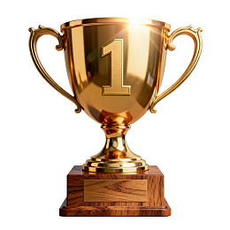 金色奖杯象征冠军荣誉