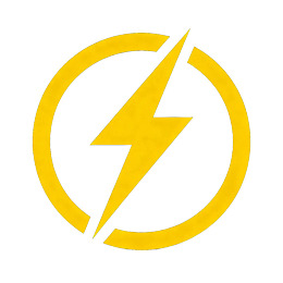 黄色闪电标志图标图片