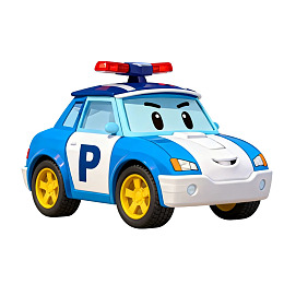 蓝色警车卡通形象图片