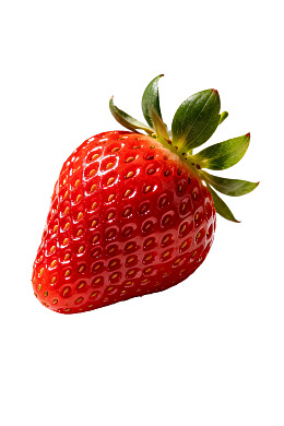 一颗鲜红多汁的草莓图片