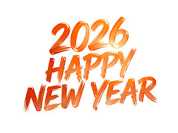 2026新年快乐艺术字样
