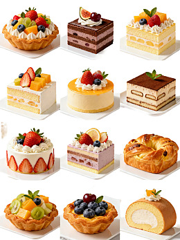 多种精美甜点展示图片