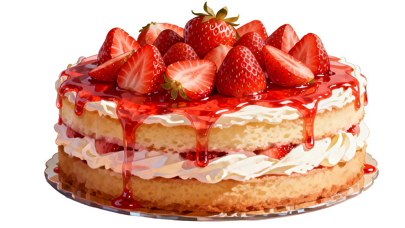 草莓奶油蛋糕图片