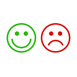 笑脸与哭脸对比图标图片