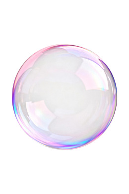 白色背景上的彩色泡泡