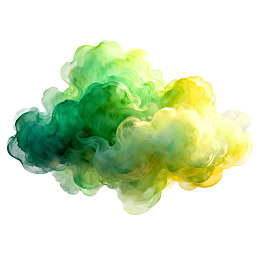 绿黄渐变烟雾云图片