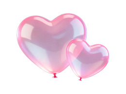 粉色心形气球浪漫装饰