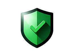 绿色盾牌带对勾图标图片