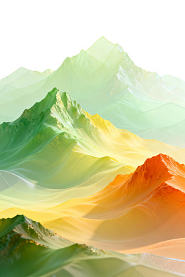 色彩渐变山峦景观图片