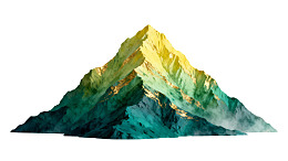 色彩斑斓的山峰艺术插画