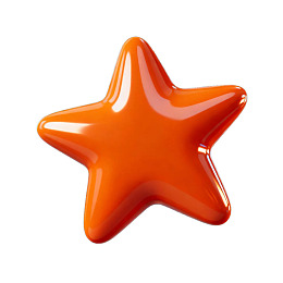 橙色五角星造型物体图片